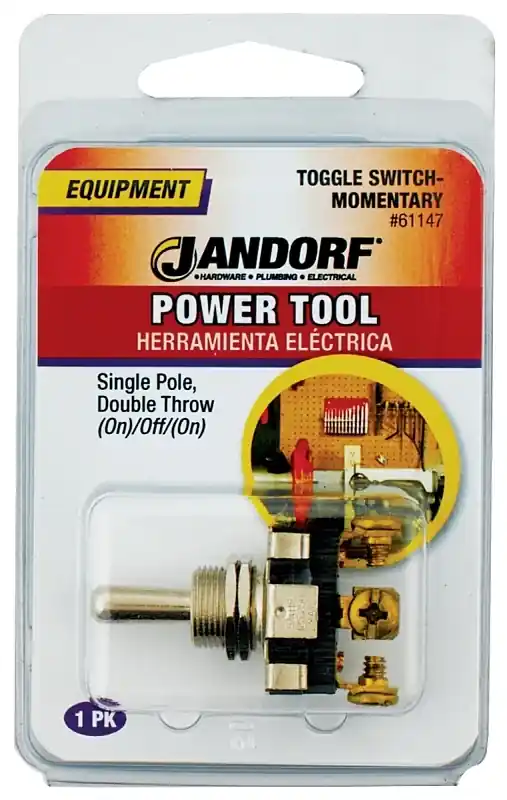 Jandorf 20 Amps Single Pole Toggle Power Tool Switch Silver 1 Pk