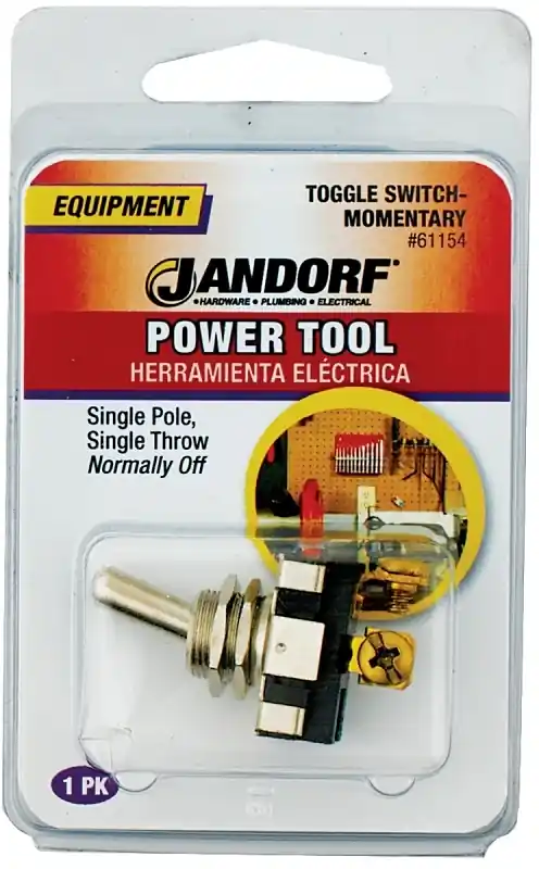 Jandorf 15 Amps Single Pole Toggle Power Tool Switch Silver 1 Pk