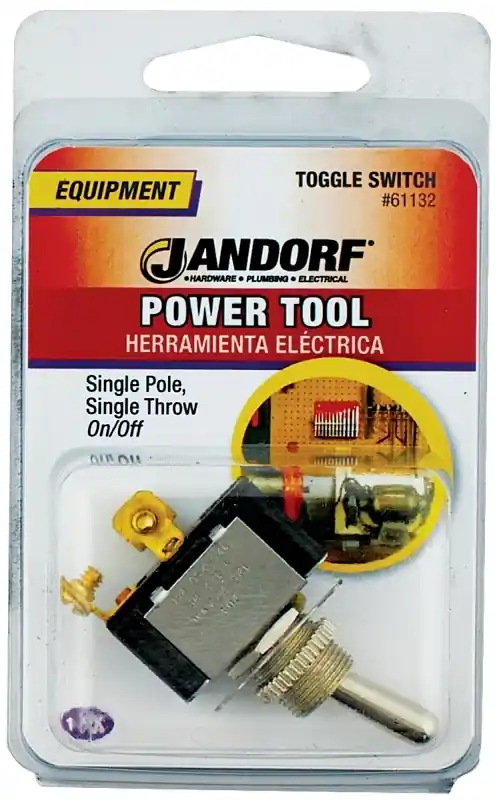 Jandorf 20 Amps Single Pole Toggle Power Tool Switch Silver 1 Pk