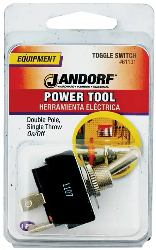 Jandorf 20 Amps Double Pole Toggle Power Tool Switch Silver 1 Pk