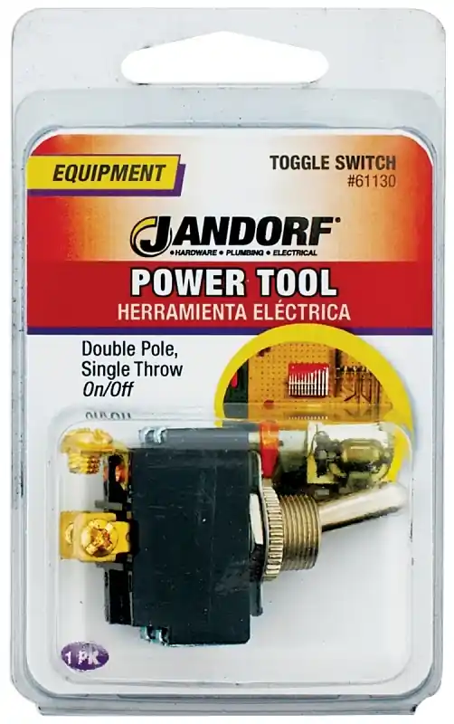 Jandorf 20 Amps Double Pole Toggle Power Tool Switch Silver 1 Pk