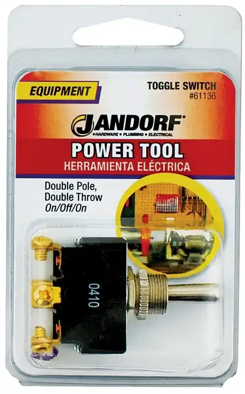 Jandorf 20 Amps Double Pole Toggle Power Tool Switch Silver 1 Pk