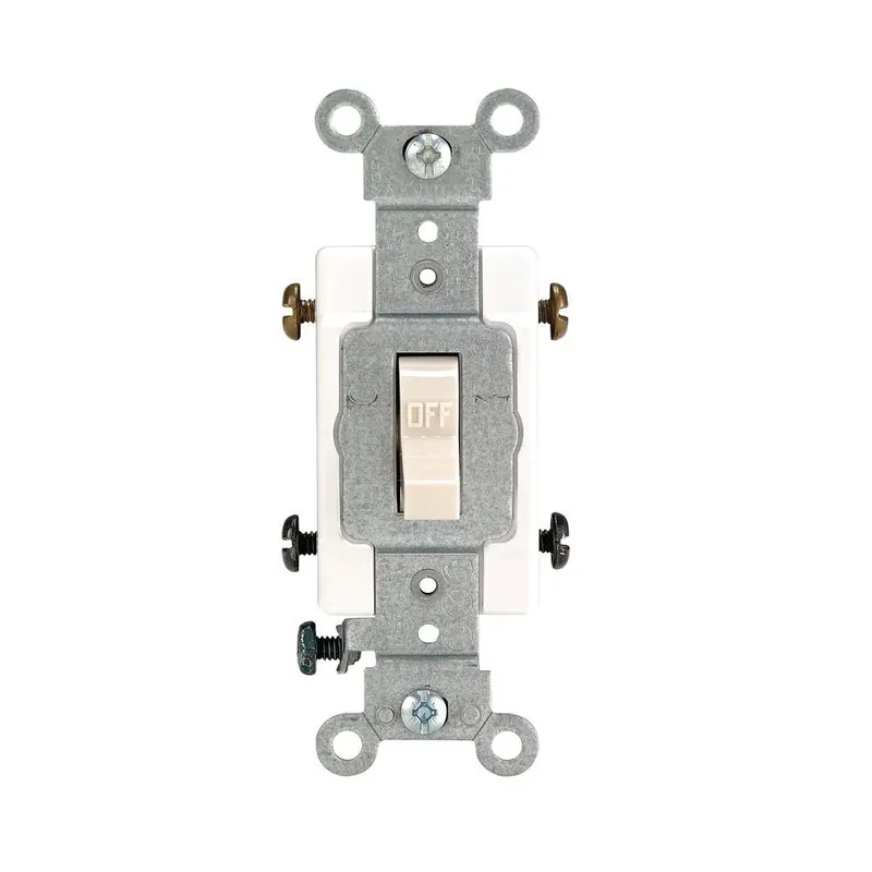 20 Amp Double-pole Toggle Switch, Light Almond, Commercial Grade