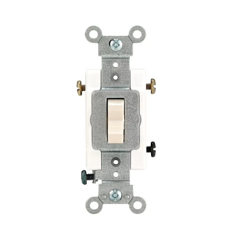 Leviton 20 Amp 3-way Toggle Ac Quiet Switch Light Almond