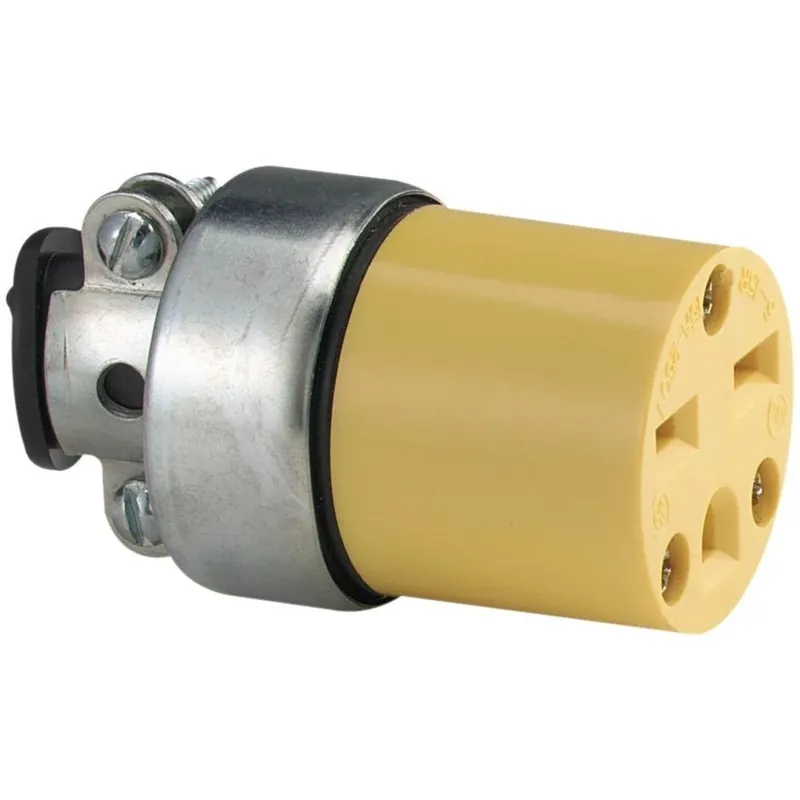 15 Amp 250-volt Nema 6-15 Commercial Grade Vinyl Armored Connector