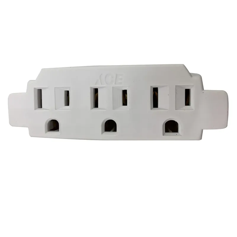 Ace Grounded 3 Outlets Triple Outlet Adapter 1 Pk