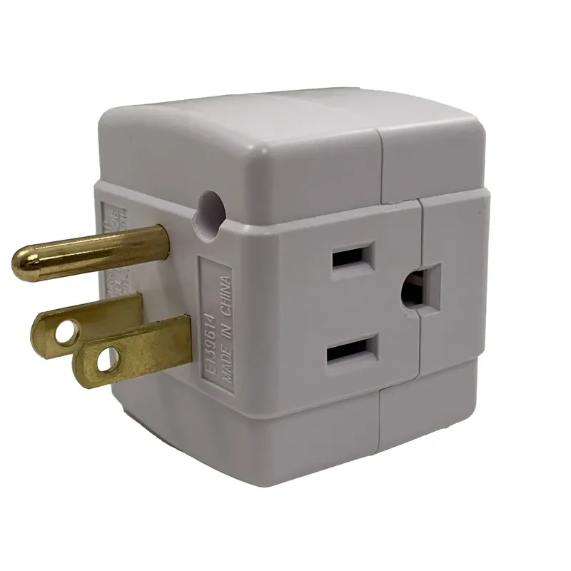 Ace Grounded 3 Outlets Square 3-Outlet Adapter 1 Pk