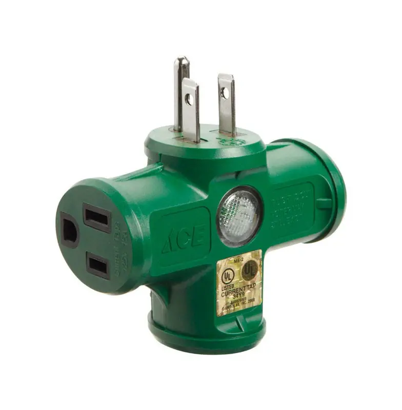 Ace Grounded 3 Outlets Adapter 1 Pk