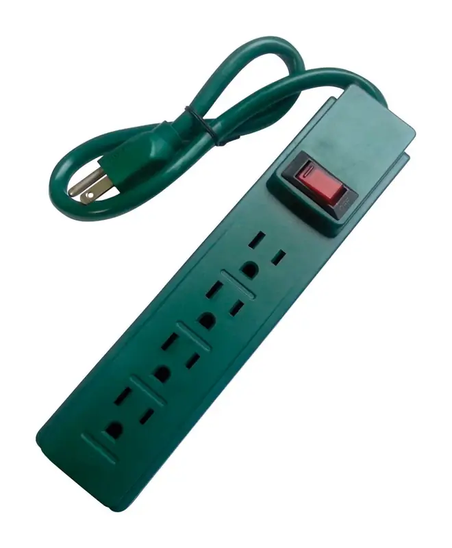 2 Ft. L 4 Outlets Power Strip In Green - Model Kb1082