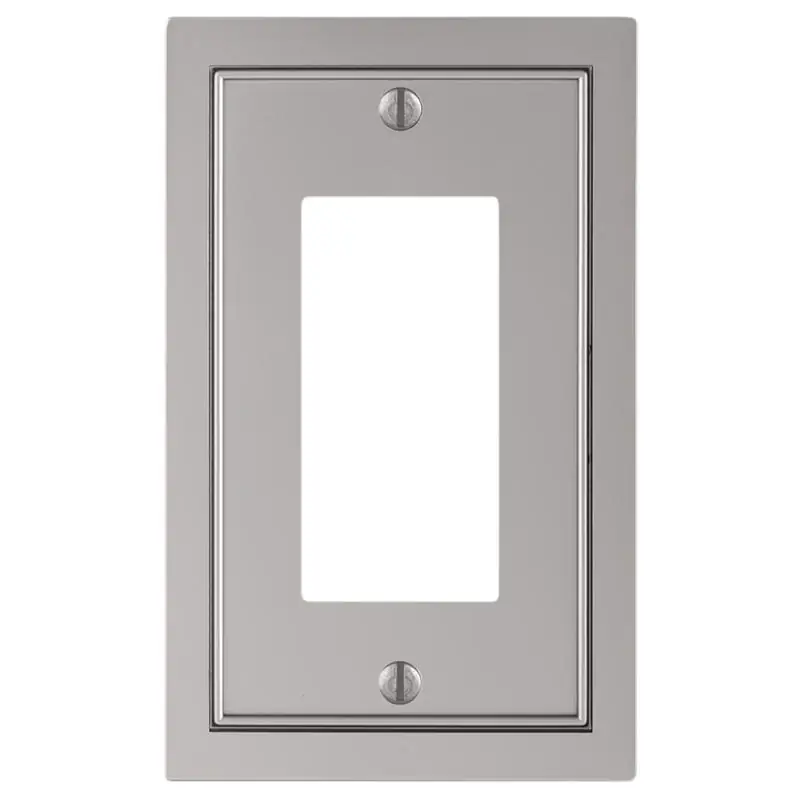 Amerelle Traditional Satin Nickel Silver Zinc Wall Plate 1 Pk