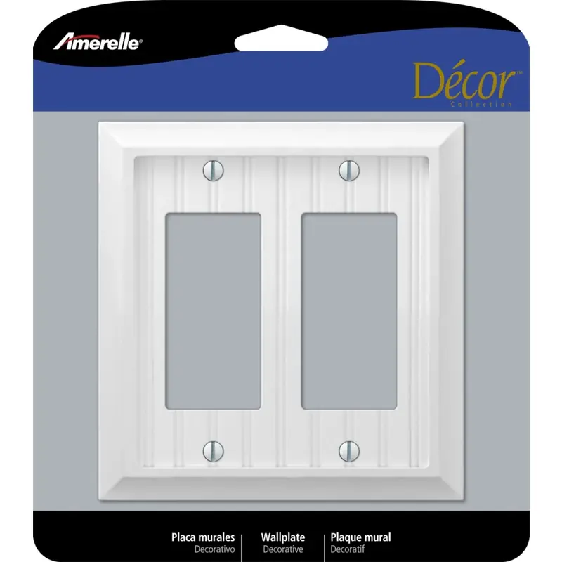 Cottage 2-Gang Decora Wall Plate - White