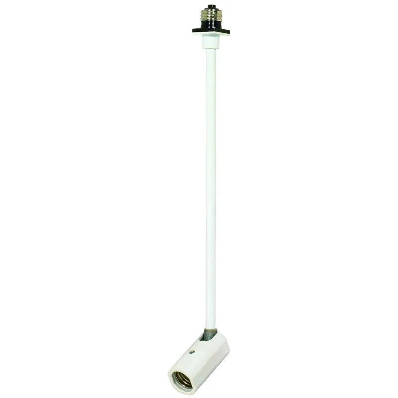 77621 150 Watt Medium White Recessed Light Converter With Swivel Extension Socket