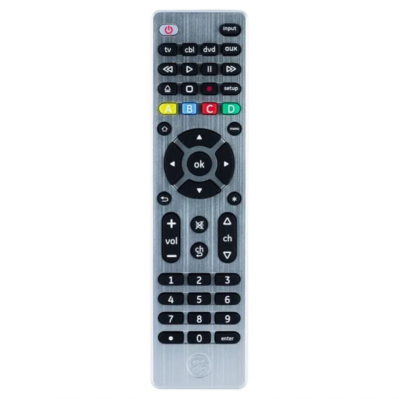 Ge 4-device Universal Remote Control, Model 33709, Silver Finish