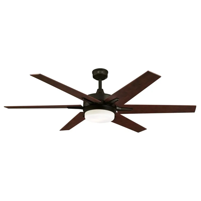 60 In. Bronze Black Led Indoor Ceiling Fan With 6 Blades And Smart Control