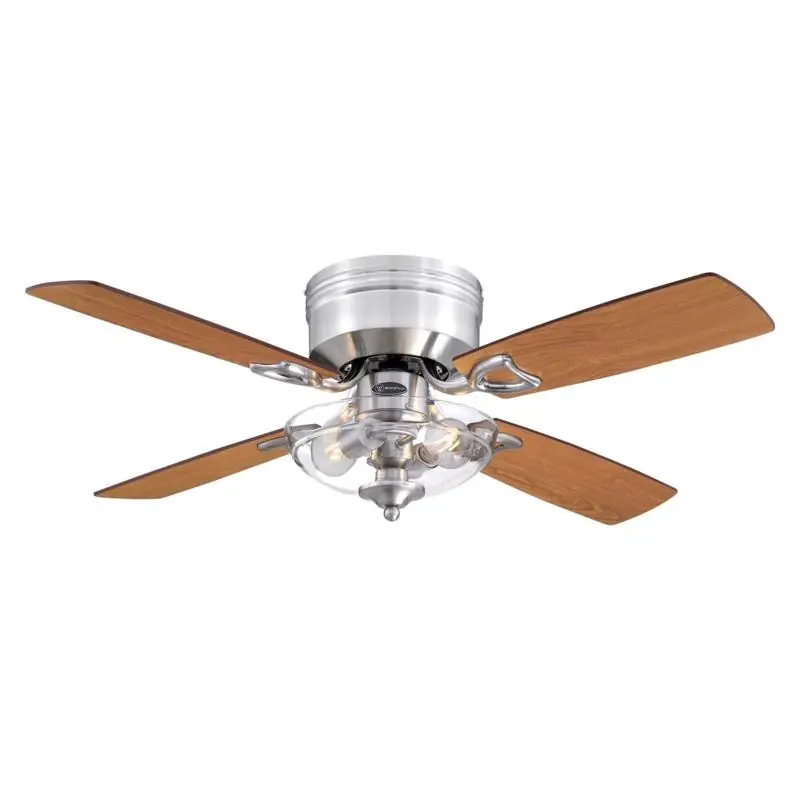 Westinghouse Hadley 42 Inch Brushed Nickel Brown Led Indoor Ceiling Fan
