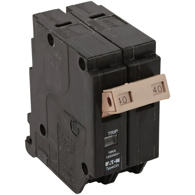 Cutler Hammer Double Pole Circuit Breaker, 40A