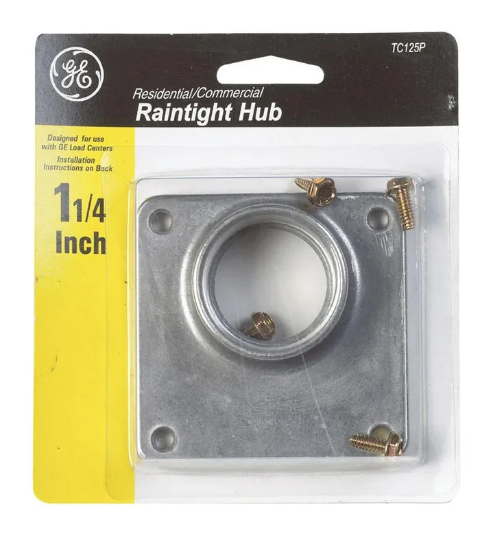 GE 1-1/4 In. Aluminum Bolt‑On Conduit Hub – UL‑Listed Outdoor Electrical Connector