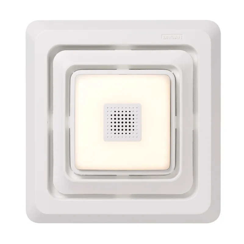 Economy Bathroom Exhaust Ventilation Fan With Bluetooth Speaker, LED Light, 80 CFM
