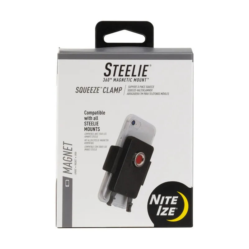 Nite Ize Squeeze Black/Gray Phone Mount Clamp For MagSafe Phones, Cases And Wireless Chargers 1 Pk
