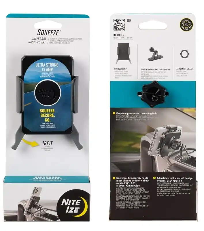 Squeeze Ultra Strong Squeezedash/window Clamp Mount For Universal Devices, Black