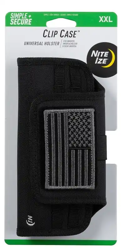 Black Xxl Universal Cell Phone Case With Clip - Durable Holster