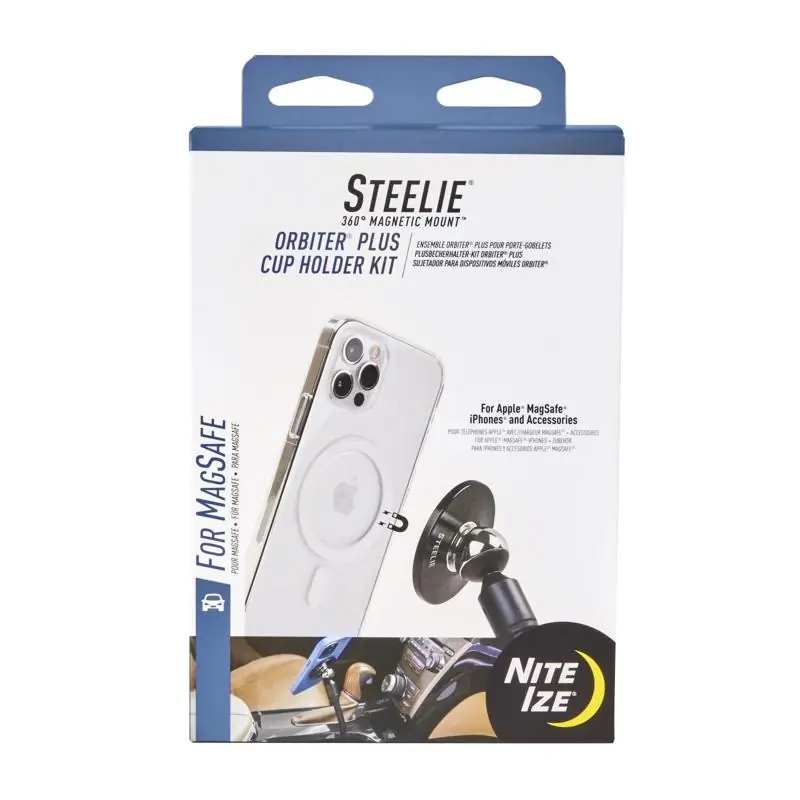 Nite Ize Steelie Orbiter Plus Multicolored Cup Holder Kit With Magnetic Socket
