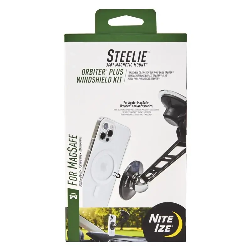 Nite Ize Steelie Orbiter Plus Multicolored Windshield Kit With Magnetic Socket