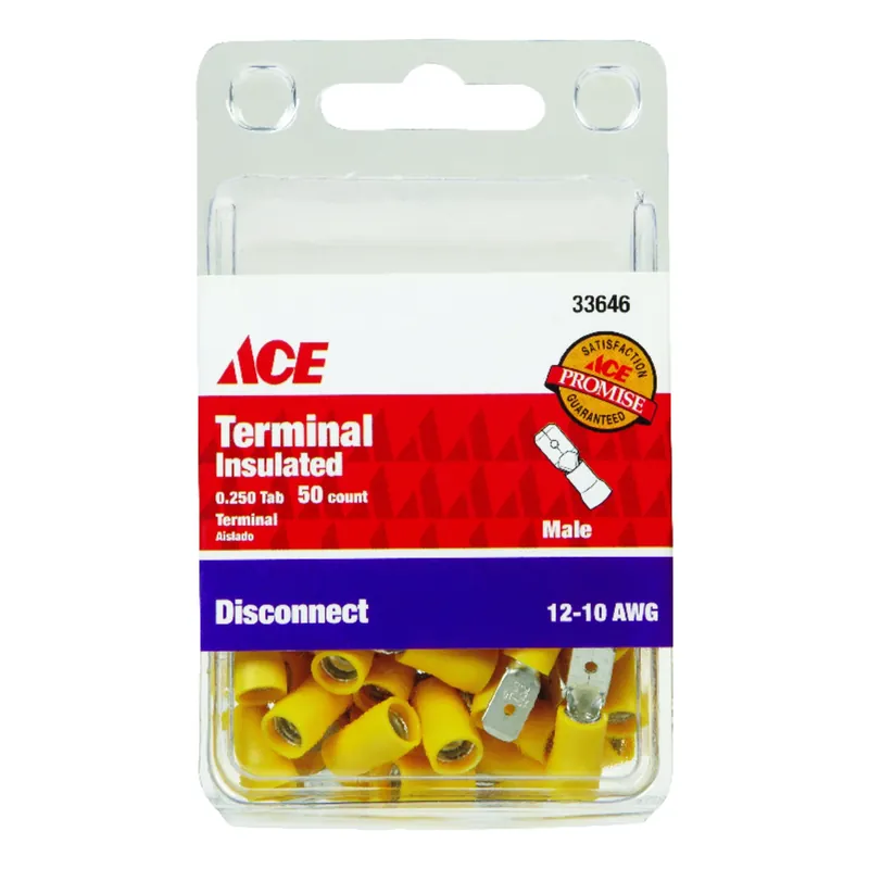 Ace Insulated Wire Male Disconnect 50 Pk