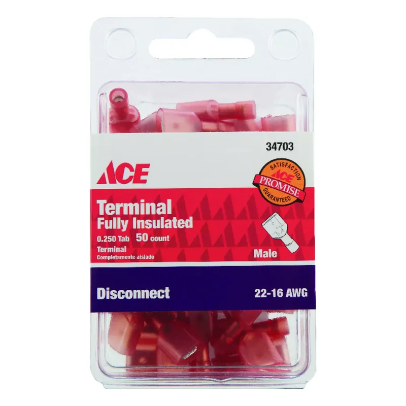 Ace Insulated Wire Male Disconnect 50 Pk