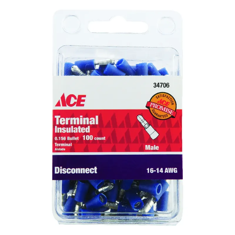 Ace Insulated Wire Male Disconnect 100 Pk