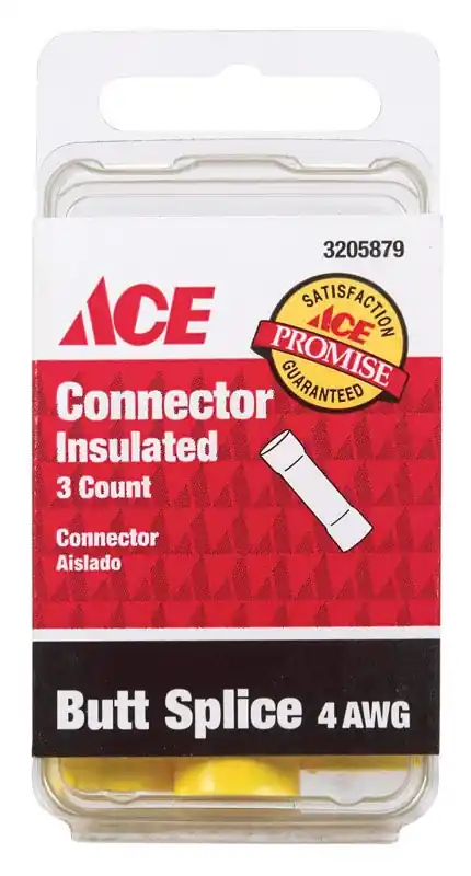 Ace Butt Splice Yellow 3 Pk