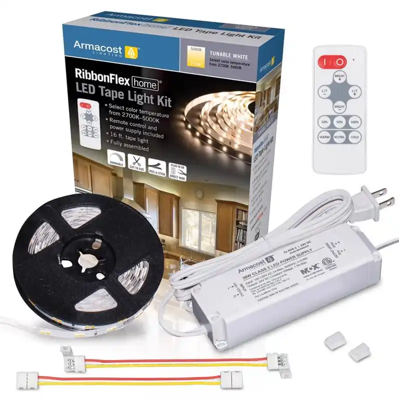Armacost Lighting RibbonFlex Home 16 Ft. L White Plug-In LED Smart-Enabled Strip Tape Light Kit 1 Pk