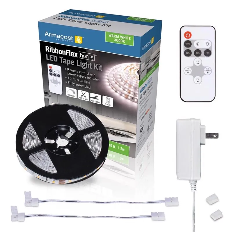 Armacost Lighting RibbonFlex Home 16 Ft. L White Plug-In LED Smart-Enabled Strip Tape Light Kit 1 Pk