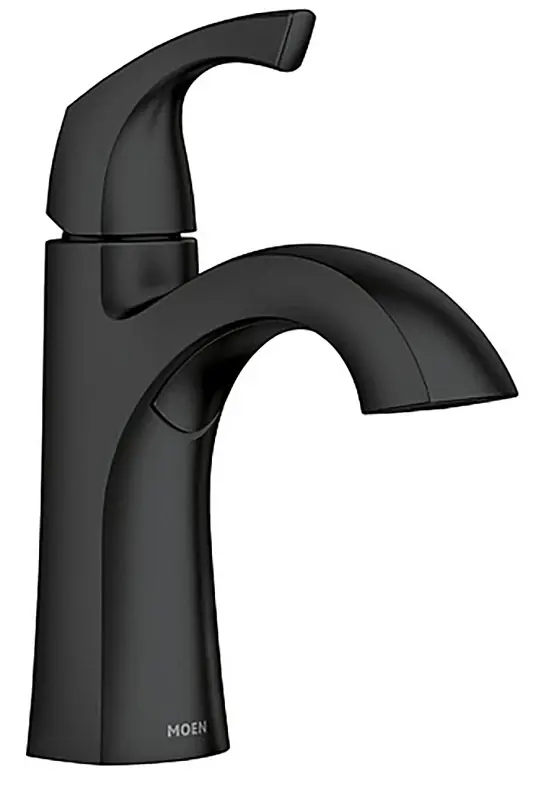Moen Lindor Matte Black Modern Bathroom Faucet 4 In.