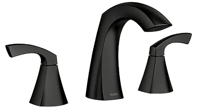 Lindor 2-Handle, High-Arc Bathroom Faucet, Matte Black