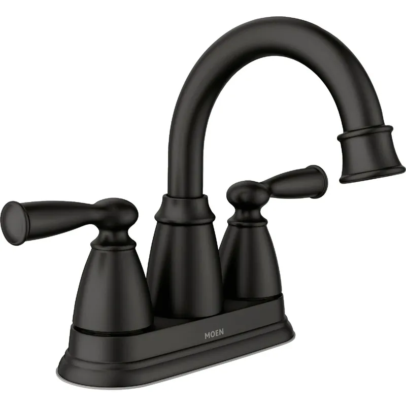 Banbury 2-Handle, High-Arc Bathroom Faucet, Matte Black