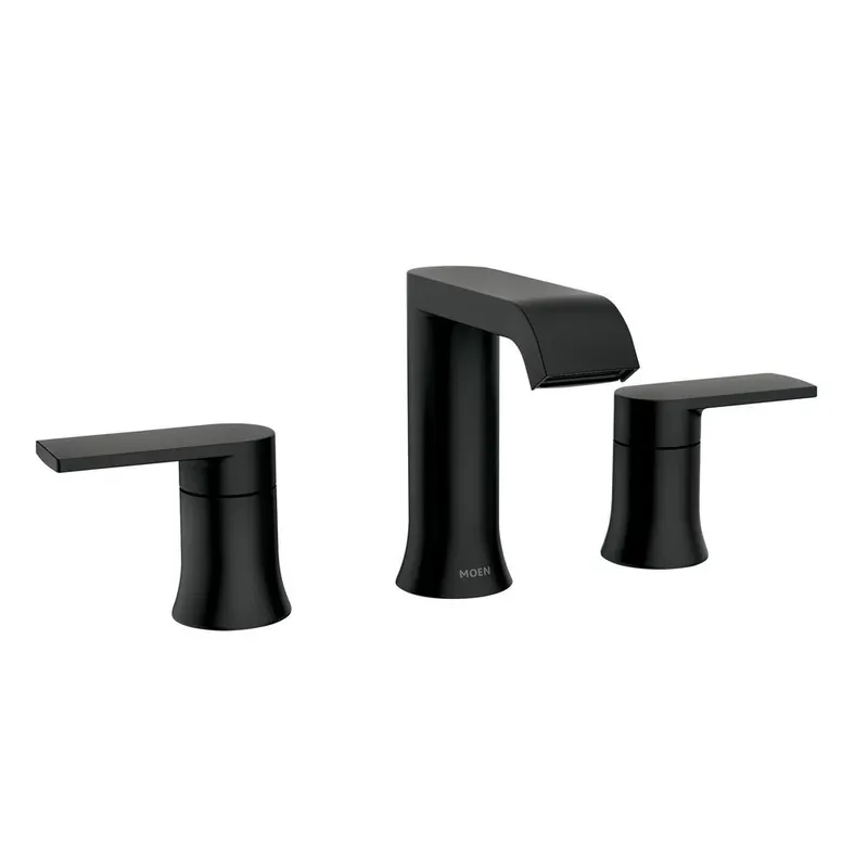 Genta Matte Black Bathroom Faucet 8-16 In. Widespread 2-handle