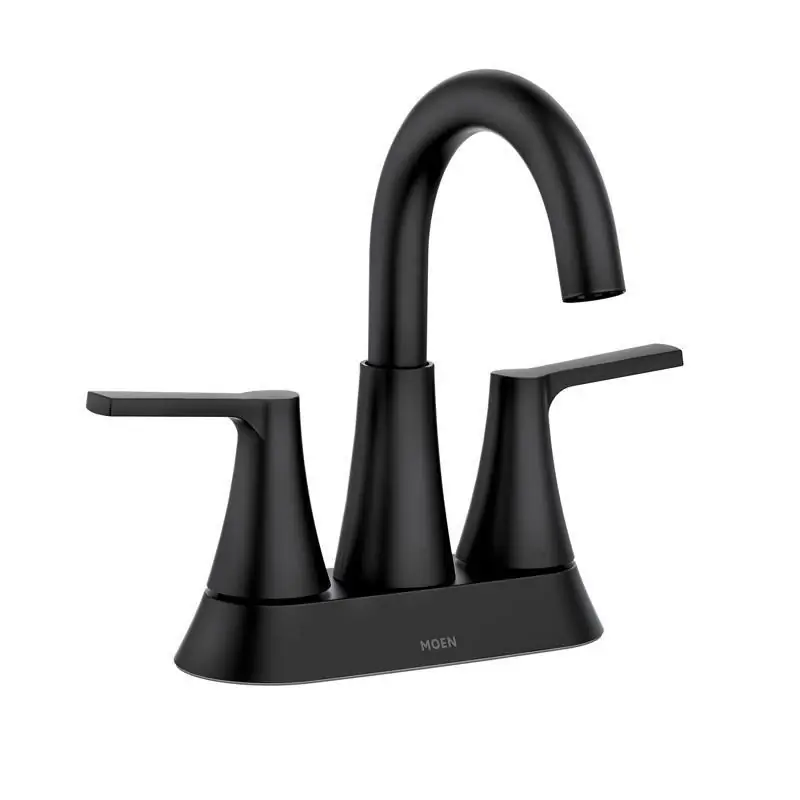 Mika 2-Handle High-Arc Bathroom Faucet, Matte Black