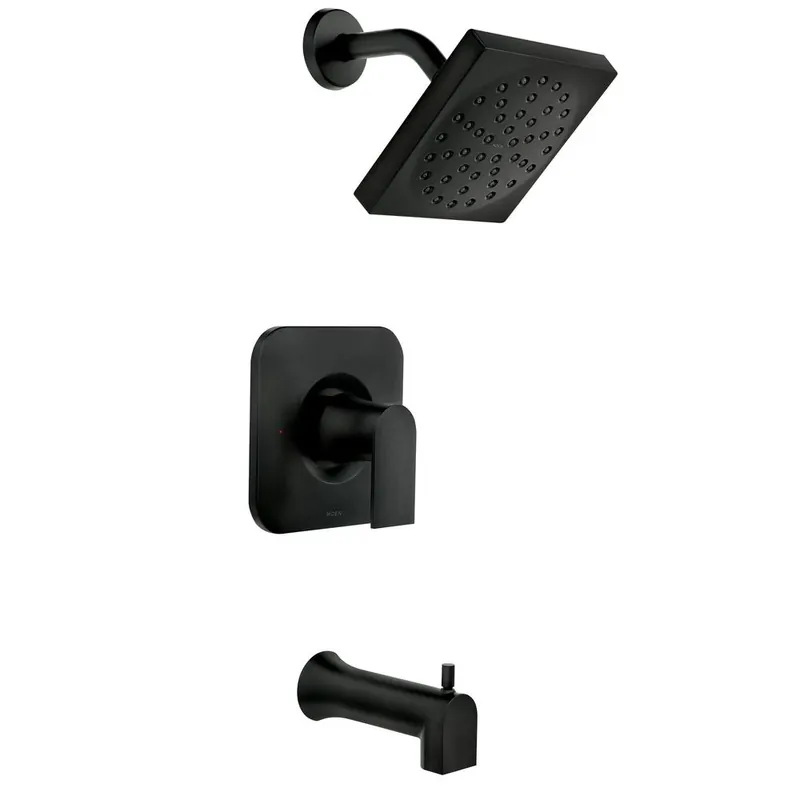 Genta 1-handle Matte Black Tub And Shower Faucet With Valve Included