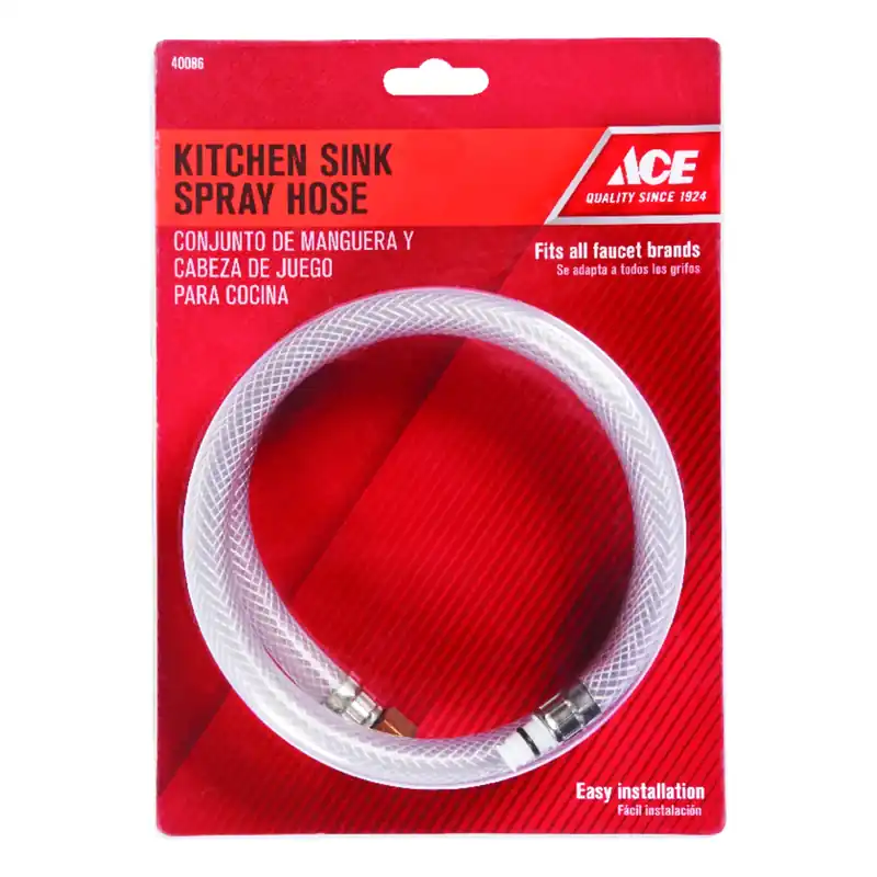 Universal White Faucet Pull-out Spray Hose 48-inch With Swivel Connector