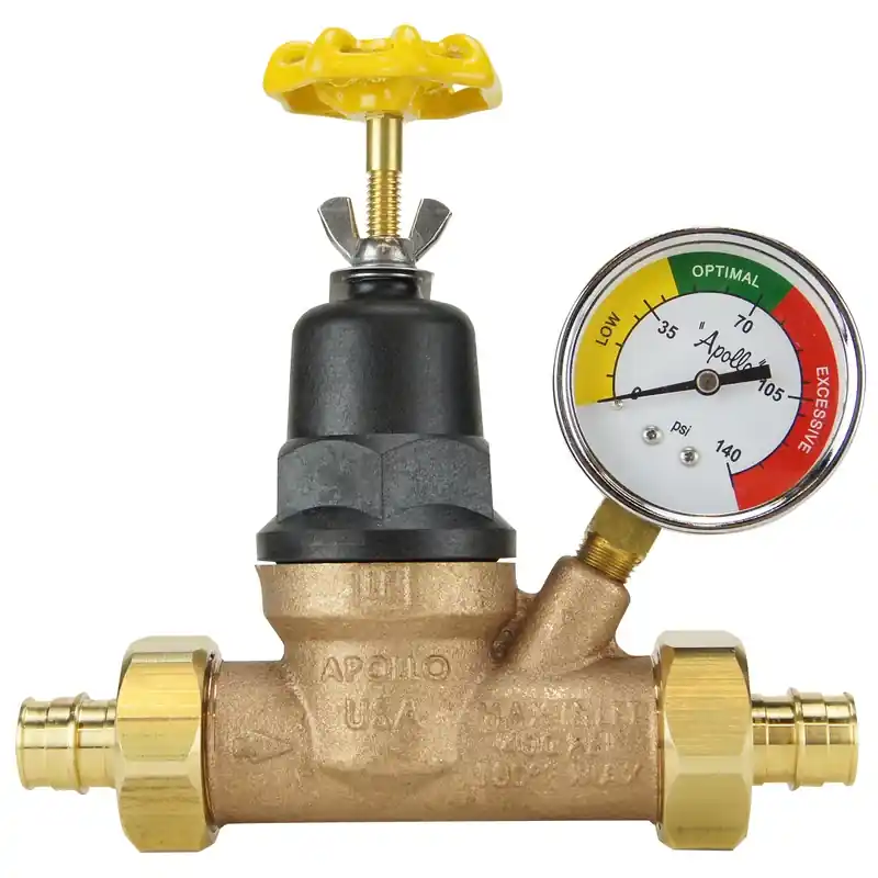 3/4 In. Double Union Pex Bronze Water Pressure Regulator With Gauge Epxprv34wg