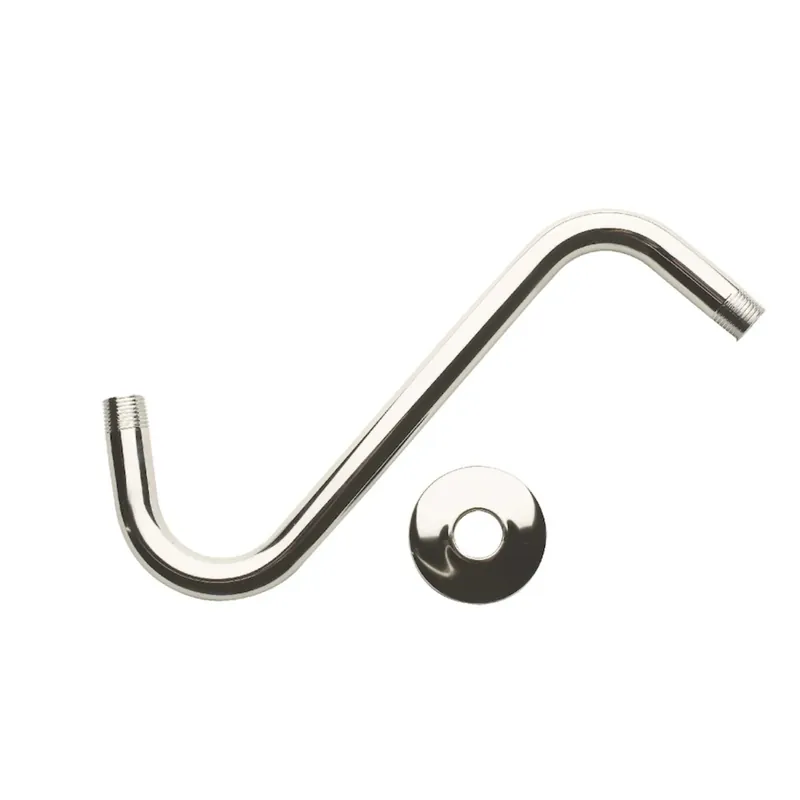 Polished Chrome Metal Shower Arm And Flange, Model Pp825-19