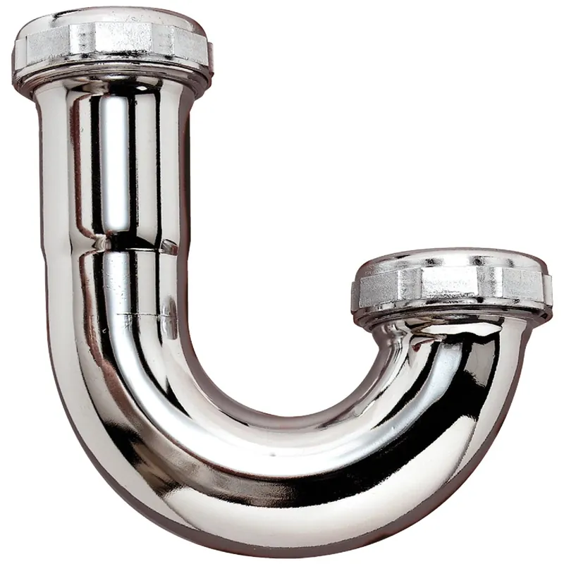 1-1/2 In. Chrome Plated Brass J-bend Drain Fitting