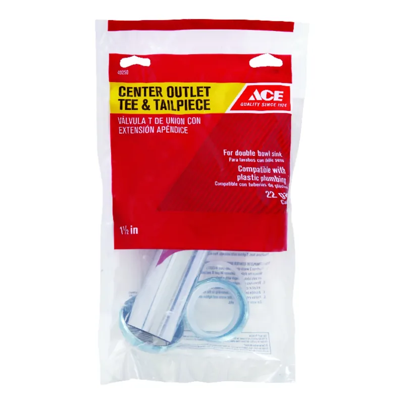 1-1/2 In. Brass Center Outlet Tee And Tailpiece For Double Bowl Sinks