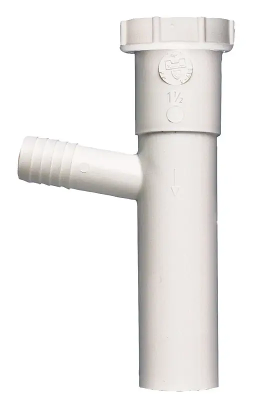 1-1/2 Inch Diameter X 8 Inch Length Plastic Dishwasher Branch Tailpiece