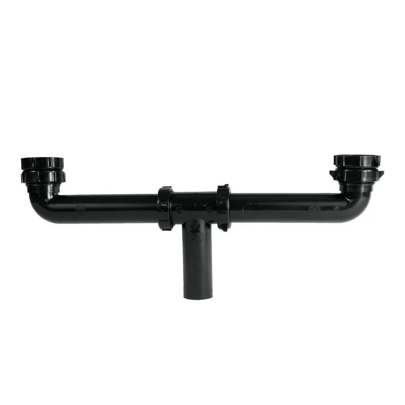 1-1/2 Inch Diameter X 16 Inch Length Polypropylene Center Outlet Waste For Double Bowl Sinks