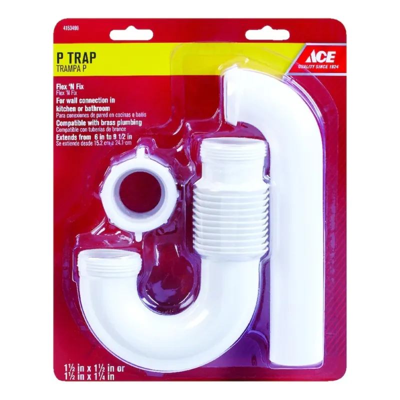 1-1/2 In. Slip X 1-1/4 In. Dia. Pvc P-trap For Kitchen And Bathroom