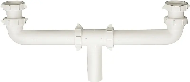 Pp930w Center Outlet Waste, 1-1/2 In Diameter, 16 In Length, Plastic, White