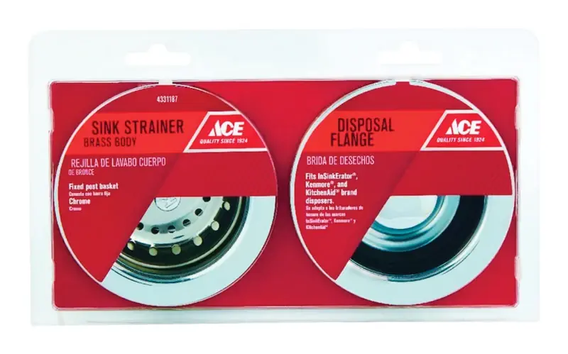 Polished Brass Strainer Assembly And Disposal Flange Set - Model Ace5475