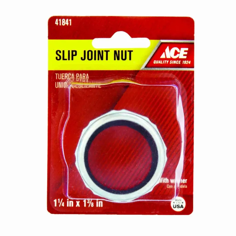 1-1/4 X 1-3/8 In. Diameter Brass Slip Joint Nut With Washer